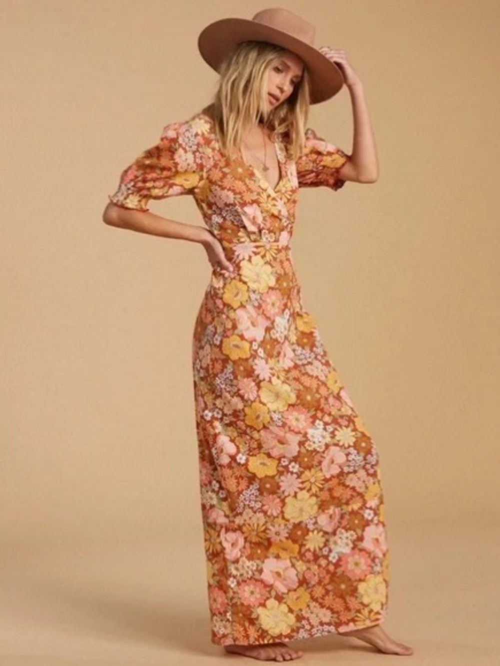 Billabong x Salty Blonde floral maxi